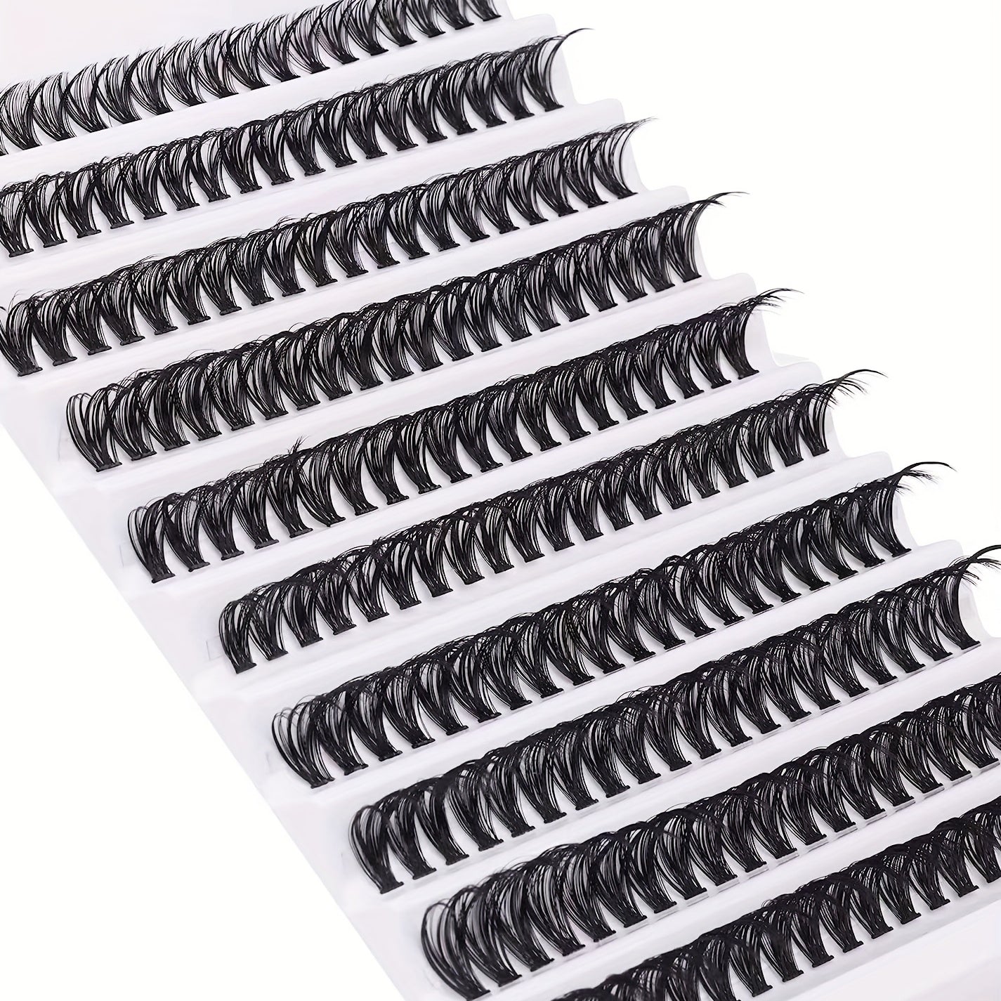 Wispy Natural Look Individual Lashes D Curling DIY Cluster Eyelash Extension