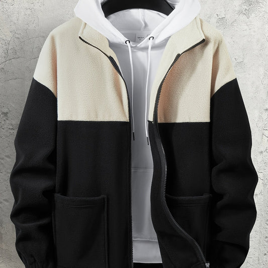 Autumn&Winter Fleece Men's Jacket Stand Collar