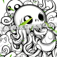 Graffiti Adult Coloring Book - 20 Street Art Designs - Fun Gift