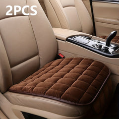 2pcs Winter Car Seat Cover Cushion Anti-slip Front Chair Pad