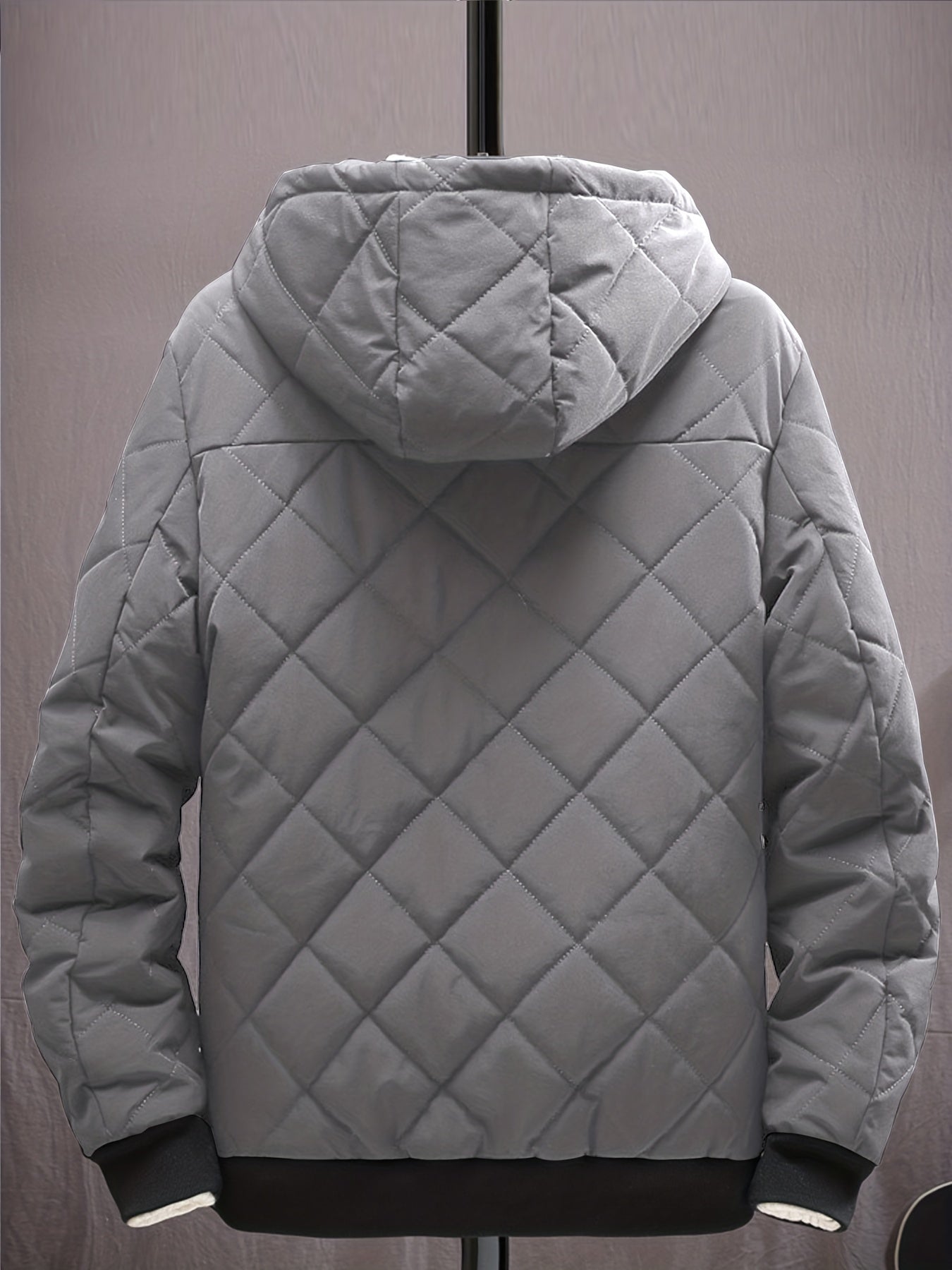 Men's Winter Hooded Coat Thick Warm Zip Up Jacket