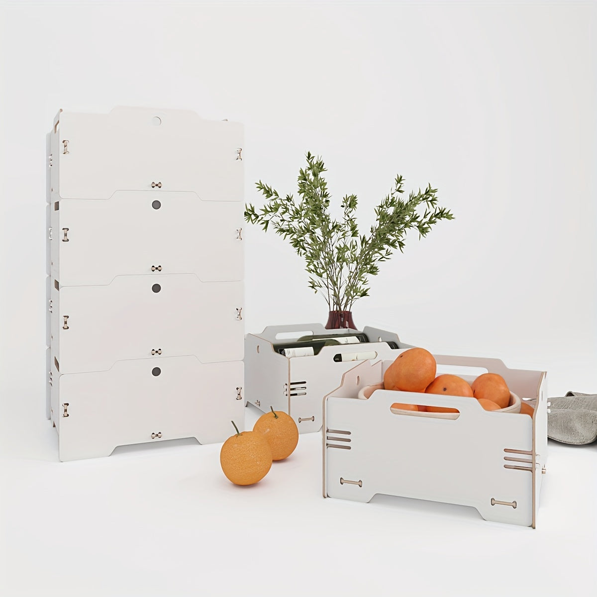 Minimalist Wooden Storage Box for Home Decor
