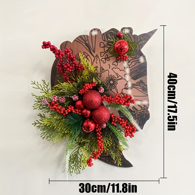 Flower Horse Christmas Wreath Holiday Decoration Room Decoration