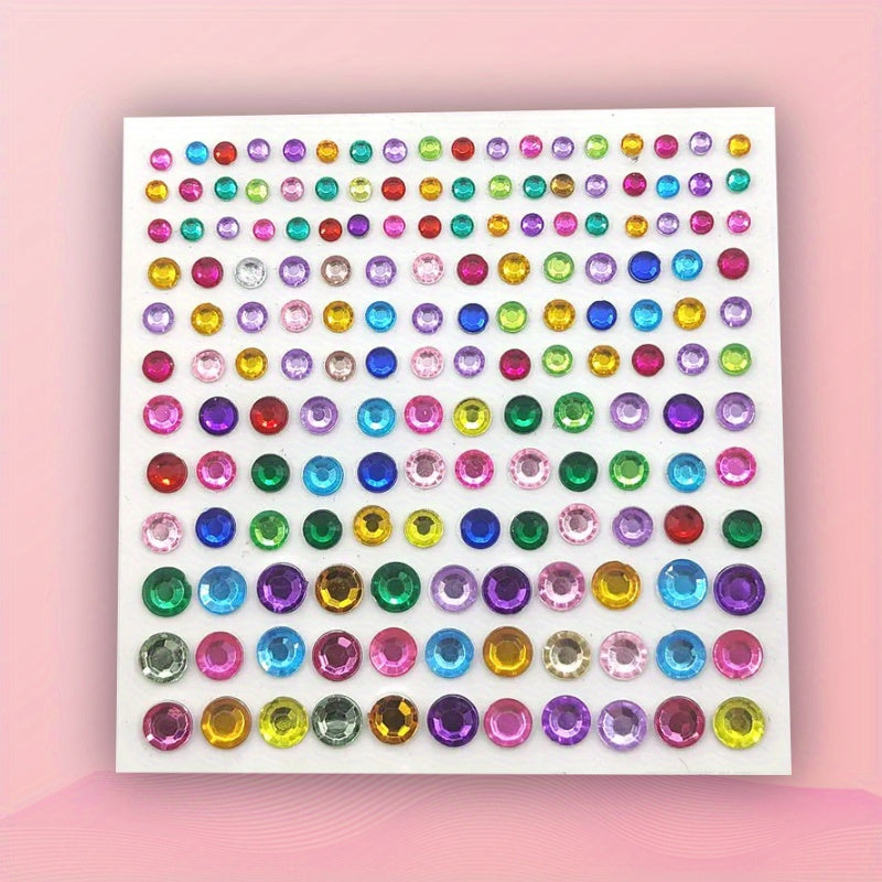 Self Adhesive Rhinestone Stickers DIY Gems Makeup Carnival