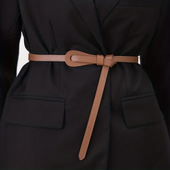 Vintage Knotted Thin Belt Casual Dress Belt Classic Sweater Shirt Waistband