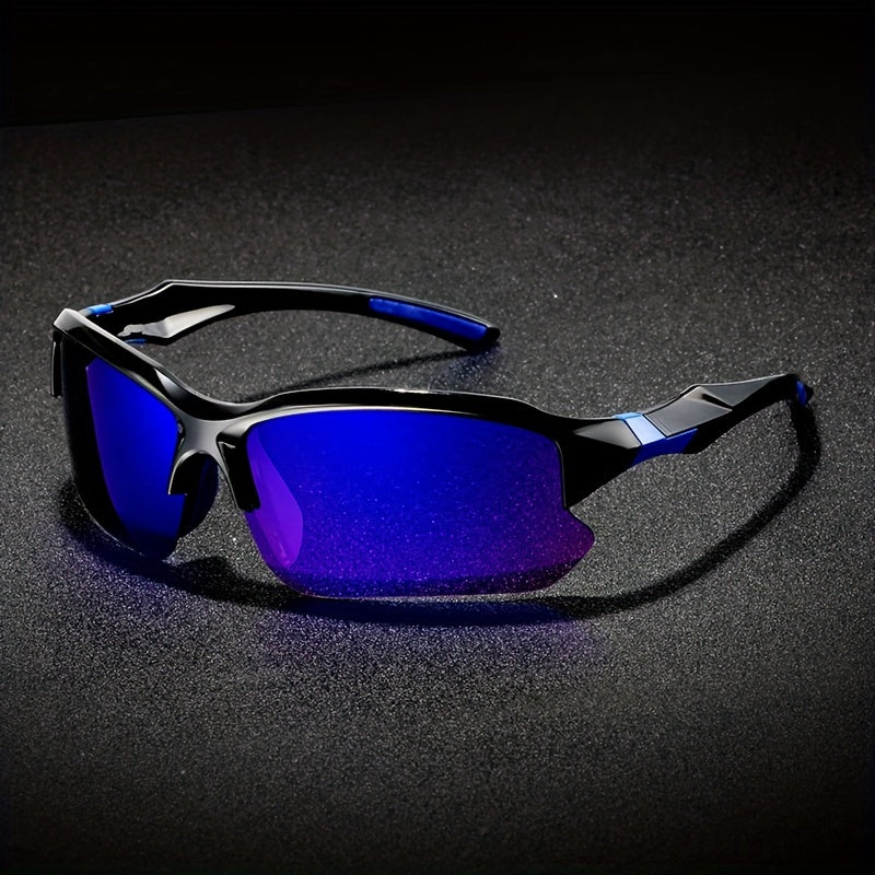 Semi Rimless Sports Sunglasses UV400 Wrap Around Shades