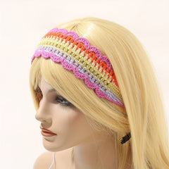 Rainbow Hollow Crocheted Headband Hair Accessories