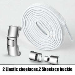 No-Screw Installation Widened Buckle Elastic Laces for Sneakers