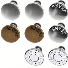 8 Sets Jean Button Pins Tightener Replacement Clips Red