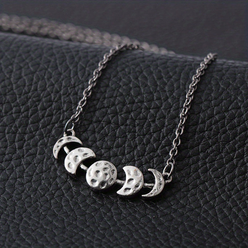 Vintage Full Moon Necklace Women's Charm Jewelry