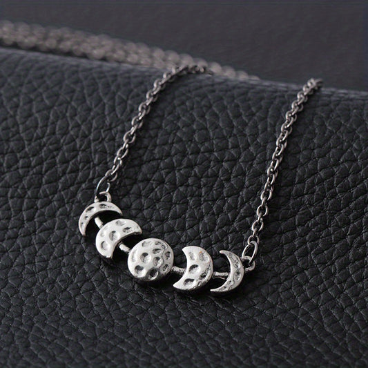 Vintage Full Moon Necklace Women's Charm Jewelry