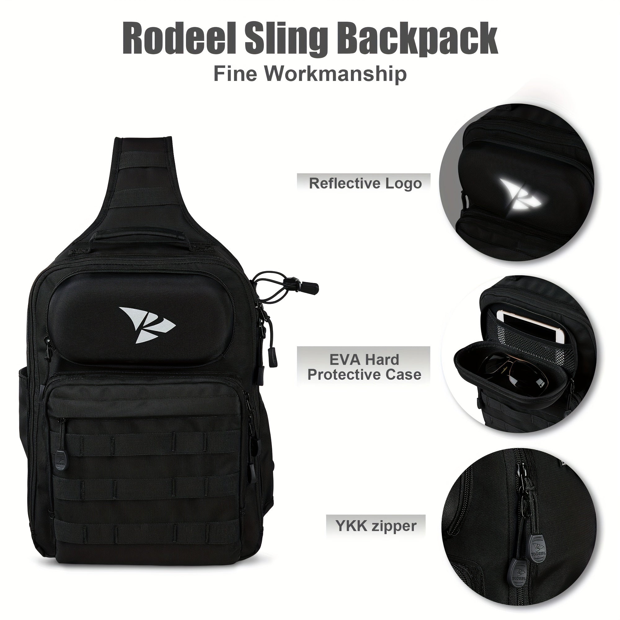 Fishing Tackle Backpack With Rod Holder Large Capacity Multi-functional Backpack