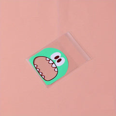 100pcs Cartoon Graphic Resealable Packaging Bag for Snacks Nuts Seeds Candy