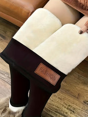  Solid Fleece Skinny Trousers