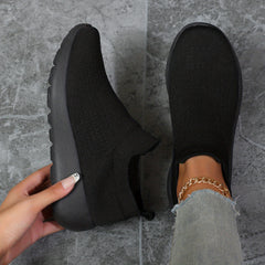 Women's Slip On Knit Socks Sneakers Breathable Flying Woven Walking Shoes