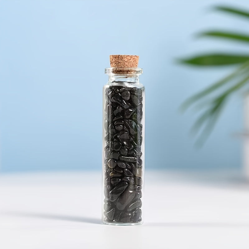Natural Gemstone Ornament Crushed Stone Bottle