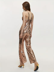 Sparkling Criss Cross Jumpsuit Wide Leg