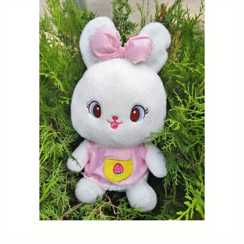 30cm Bunny Doll with Apron Stuffed Animal - Pink & Outfits - Birthday Gift