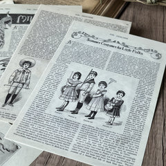 10pcs Retro American Newspaper DIY Decoration Paper Material