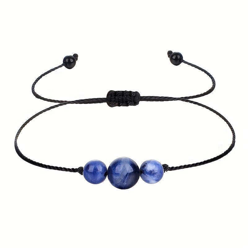 Colorful Energy Stone Yoga Crystal Stone Beaded Bracelet Chakra Amethyst Garnet