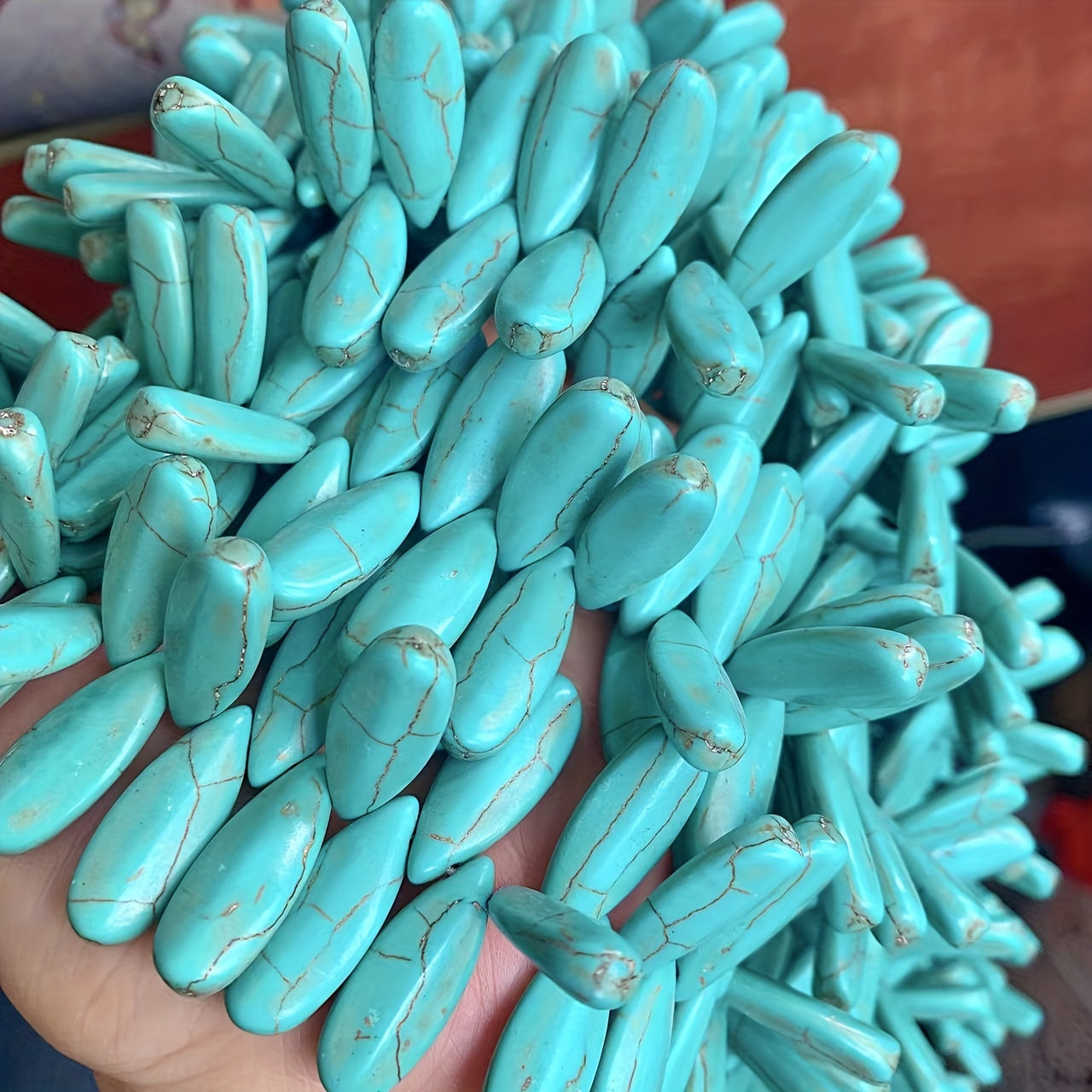 30pcs Teardrop Turquoise Beads Handcrafted Beads For Jewelry Supply 10 25mm
