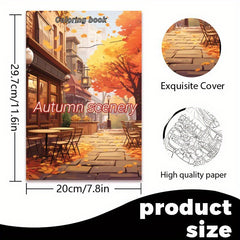 Autumn Landscape Coloring Book for Relaxation