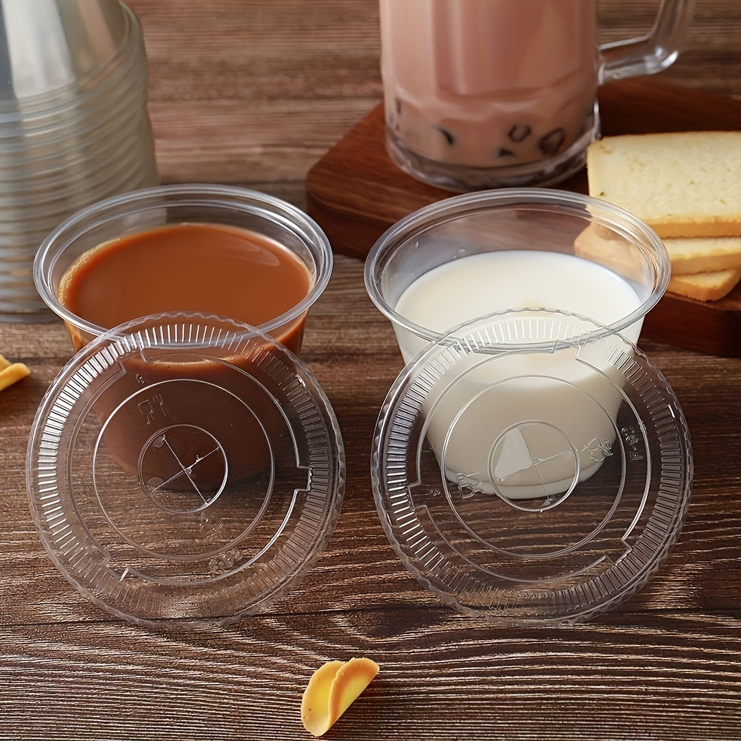 9 oz Clear Plastic Cup with Lid - Disposable and Crack Resistant