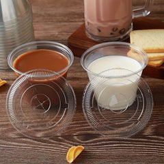 9 oz Clear Plastic Cup with Lid - Disposable and Crack Resistant