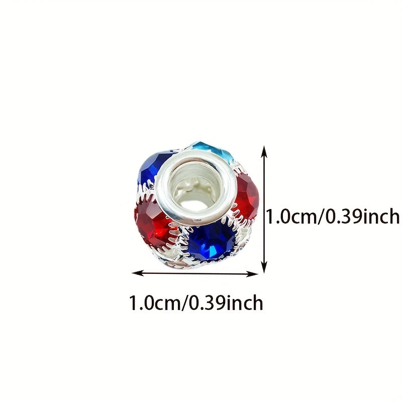 Colorful Rhinestone Large Hole Beads for DIY Jewelry