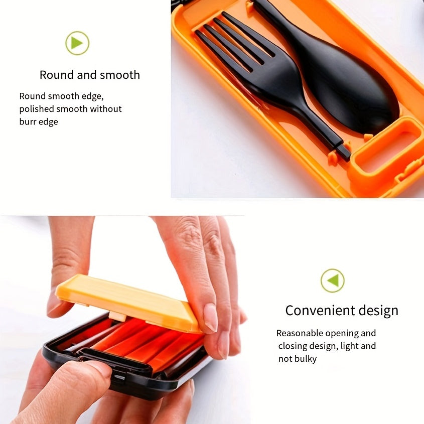 Portable Eco-Friendly Cutlery Set with Box - Travel Camping Utensils