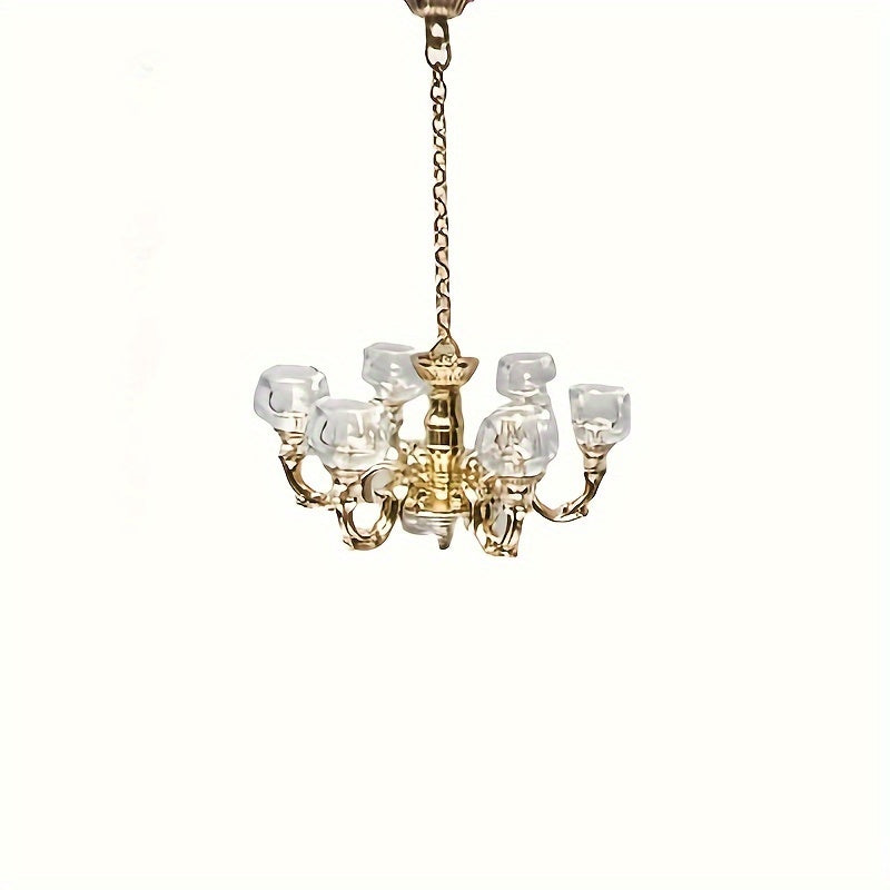 Vintage European Style Chandelier 1:12 Scale Dollhouse Accessory