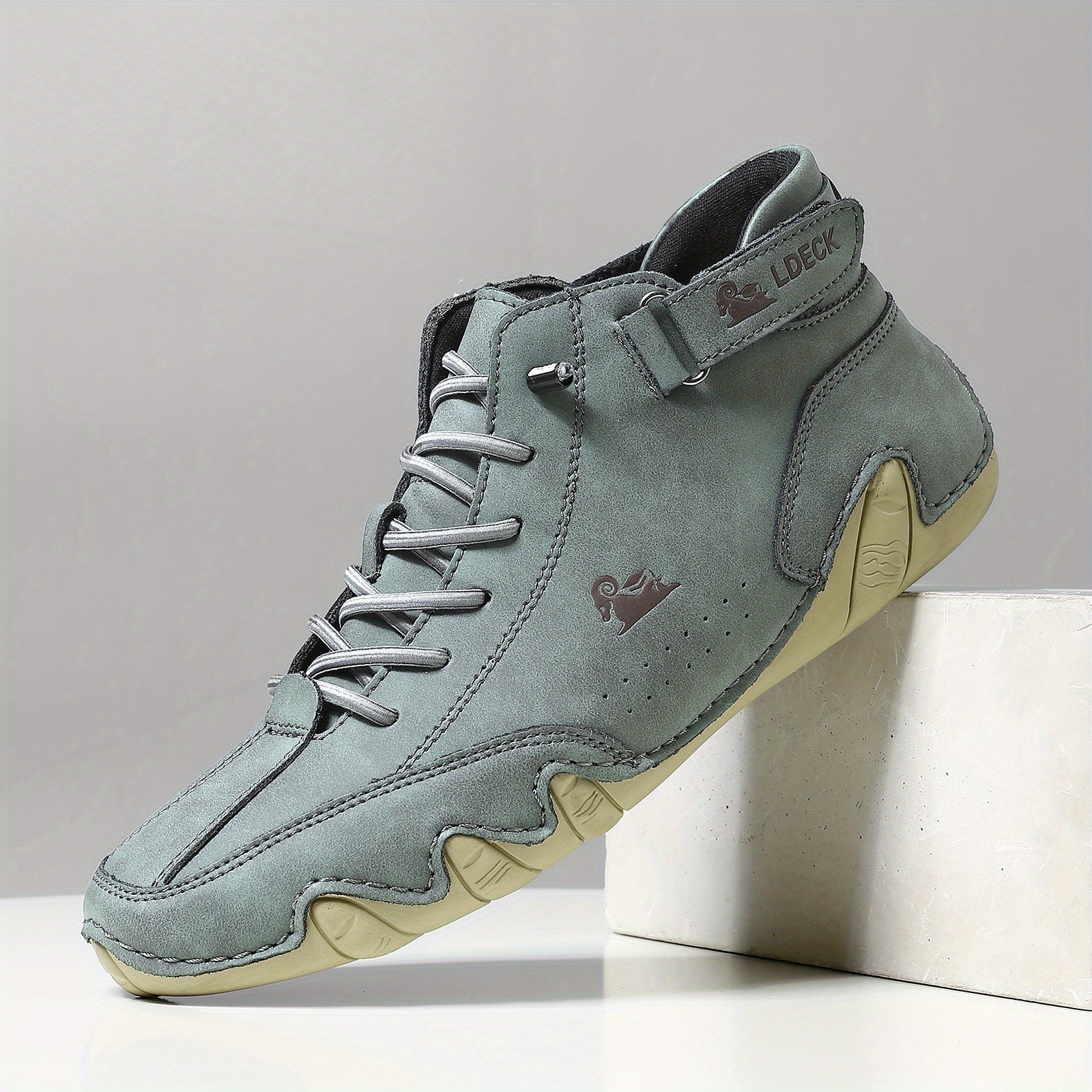 Men's Non Slip Breathable Casual Sneakers Hook And Loop Fastener Boots