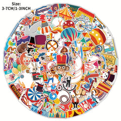 102pcs Anime Circus Doodle Stickers for Phone Laptop Helmet Skateboard