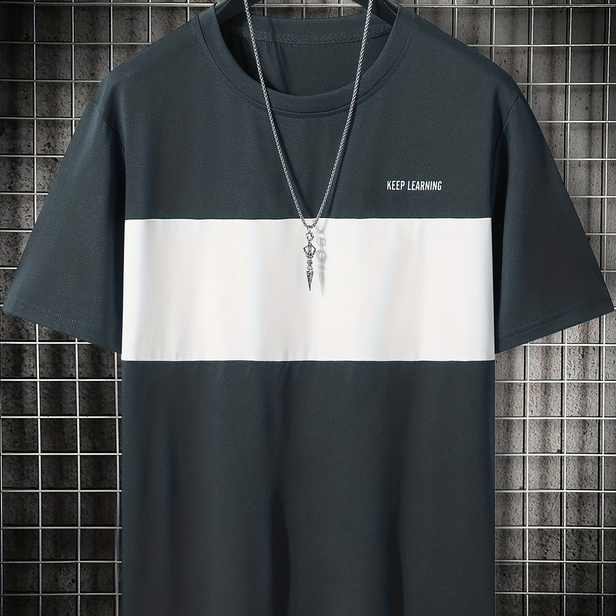 Men's Block Short Sleeve T shirt Casual Comfy Tees For Summer Mens Clothing