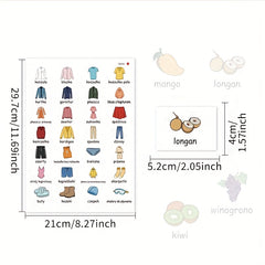 Polish Vocabulary Stickers for Toddlers - Interactive Language Learning Stickers