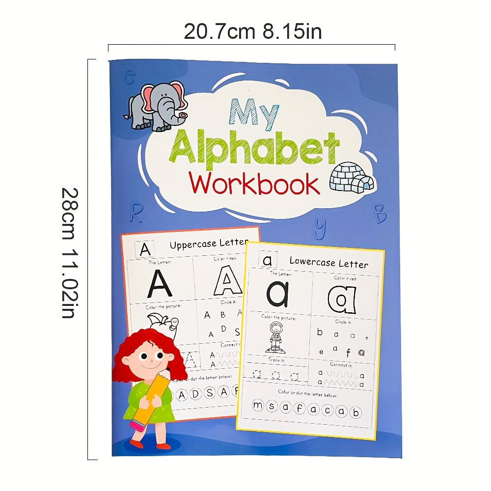 Alphabet Learning Workbook for Kids - Pen Control Training Copybook