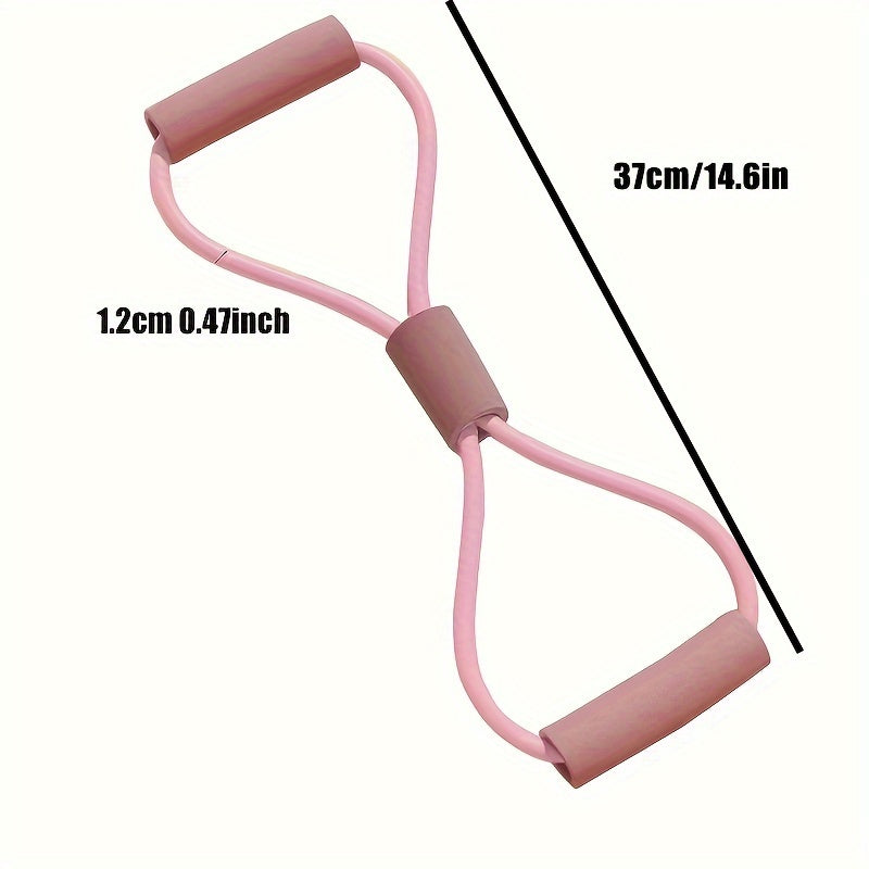 2pcs Elastic 8 Figure Puller Yoga Resistance Training Rope For Body Shaping