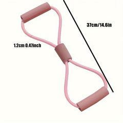 2pcs Elastic 8 Figure Puller Yoga Resistance Training Rope For Body Shaping