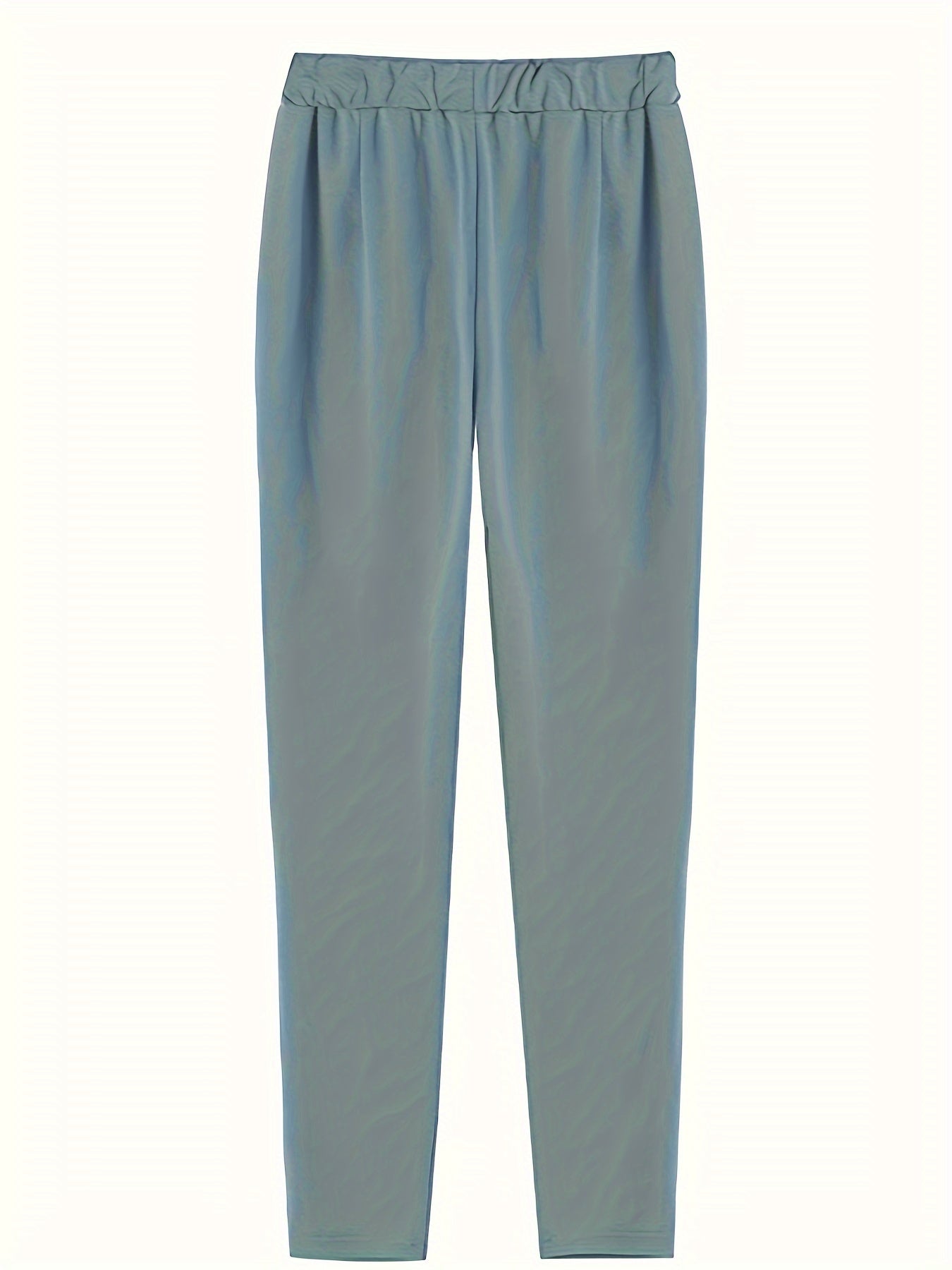  Casual Pants Women's Plus Solid Elastic Drawstring