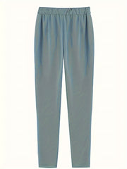  Casual Pants Women's Plus Solid Elastic Drawstring
