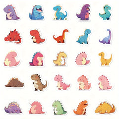 100 Dinosaur Stickers for DIY Decoration - PVC Material
