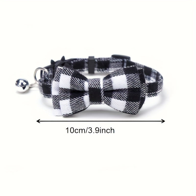 Striped Bowtie Dog Necklace Cat Collar Pet Supplies