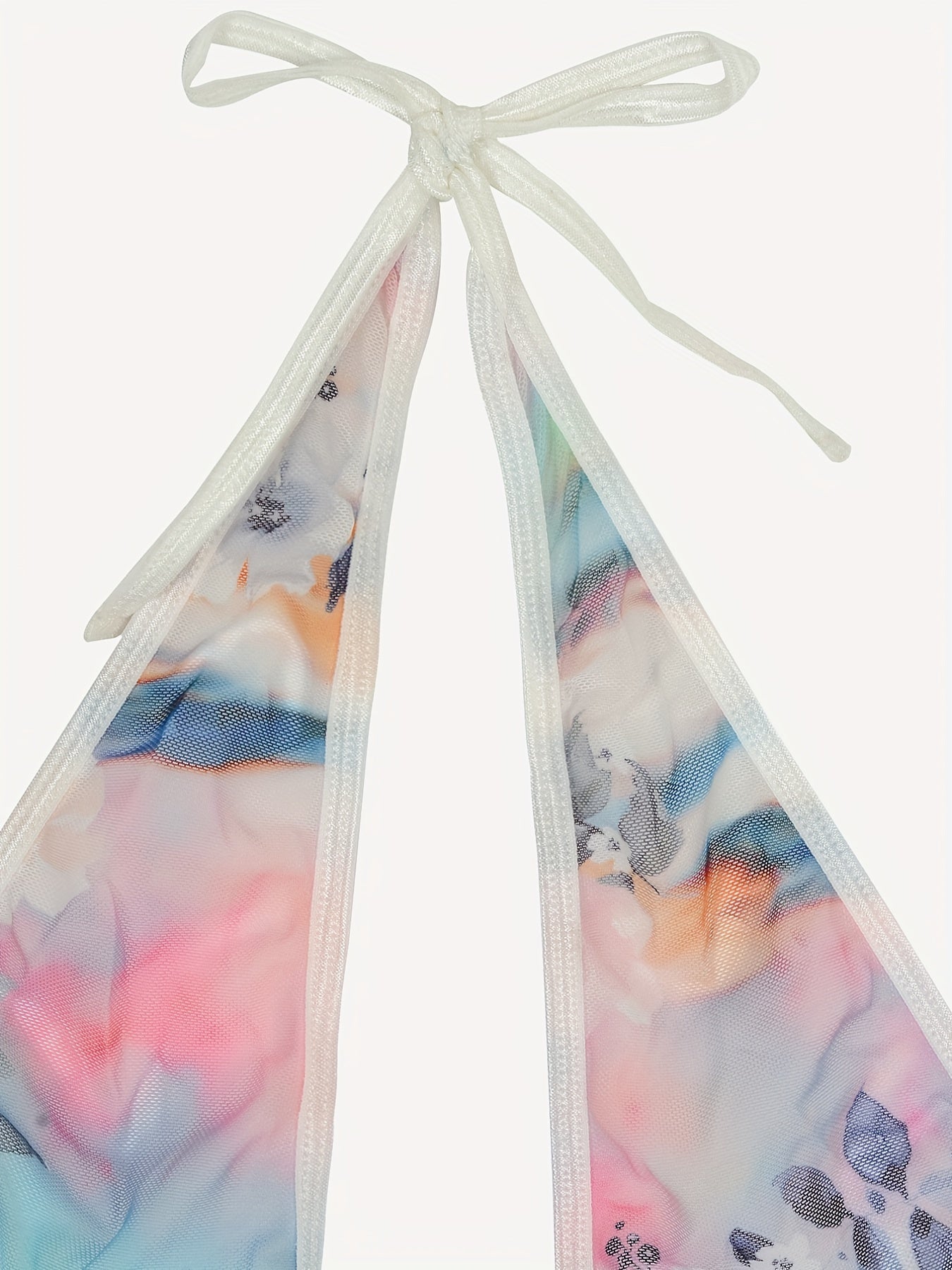  Sexy Floral Print Halter Neck Bodysuit