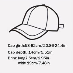 Wool Embroidery Alphabet Baseball Cap - American Retro Cap