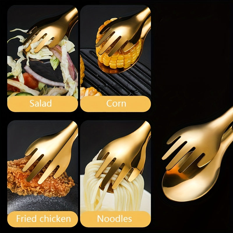 Stainless Steel Serving Tongs for Barbecue Fruit Bread Salad - Buffet Essential