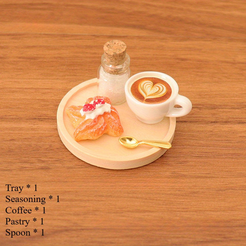 Dollhouse Coffee Cake Tea Set with Accessories