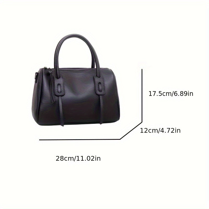 Women's Leather Tote Bag Deep Brown Gray