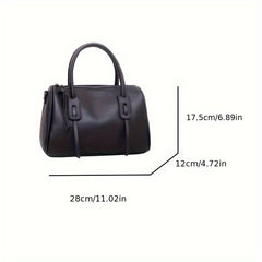 Women's Leather Tote Bag Deep Brown Gray