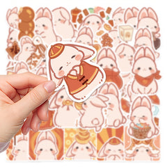 40pcs Hand painted Rabbit Cheese Series Waterproof Sticker