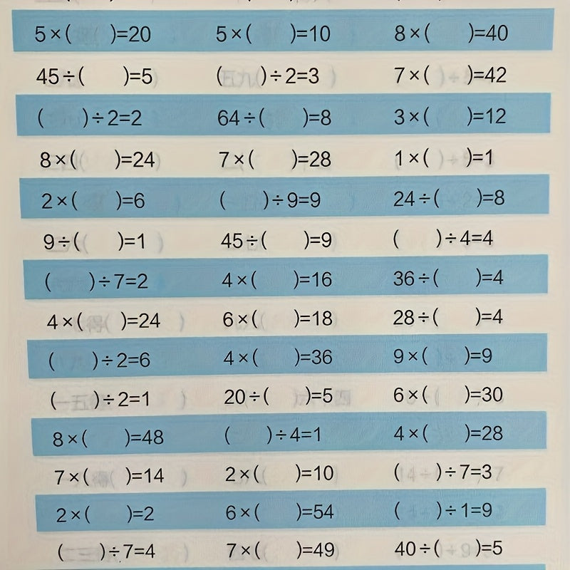 Math Workbook Set: Multiplication & Division Skills Boost